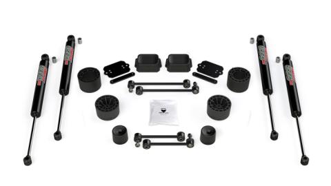 18-Up Wrangler JL 2 Door Rubicon 2.5 Inch Performance Spacer Lift Kit &amp; 9550 VSS Twin-Tube Shocks TeraFlex