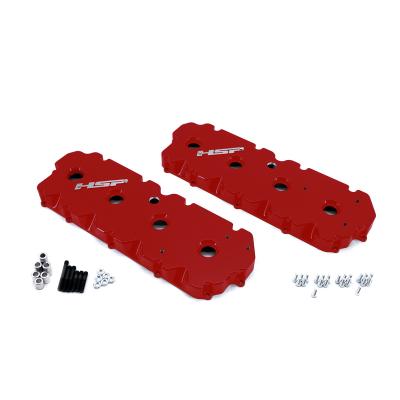 2001-2004 Chevrolet / GMC Billet Valve Covers Flag Red
