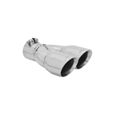 Exhaust Tip Exhaust Tip 3.00 In Dual Angle Cut Polished SS Fits 2.50 Inch Right -Clamp On Flowmaster