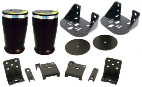 Air Over Leaf W/ 3000 LbCapacity For 2 -2.5 Inch Wide Leaf Spring W/ Side Frame Upper Mount Universal Fit 5 Inch Diameter 9000 Air Springs Brackets And Hardware Ridetech