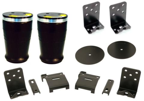 Air Over Leaf W/ 3000 LbCapacity For 2 -2.5 Inch Wide Leaf Spring W/ Under Frame Upper Mount Universal Fit 5 Inch Diameter 9000 Air Springs Brackets And Hardware Ridetech