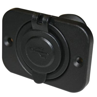 USB Power Socket Dual 5V 1A and 2.1A W/Cover and 3 Mounting Brackets Bulldog Winch