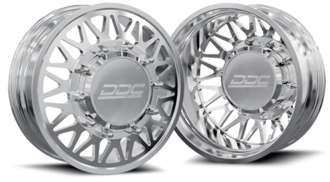 Dually Wheels The Mesh Forged 20x8.25 10x225 Polished 05-10 Ford 15-25 F-450/F-550 Dodge Ram 08-25 4500/5500 DDC Wheels