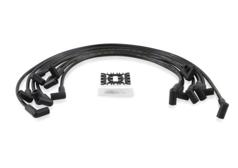 8MM Super Stock 500 Ohms/Ft Sprial Core Custom Black Wire Sbc 1974-1988 V8 Hei ACCEL