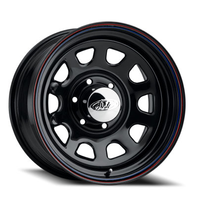 Steel Wheels 16x10 51 Black Daytona Black 8 On 165.1  Bolt Pattern -25 Offset Allied Wheels