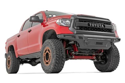 Toyota 2-inch LED Lower Windshield Ditch Kit (14-20 Tundra Black Series Spot Pattern) Rough Country