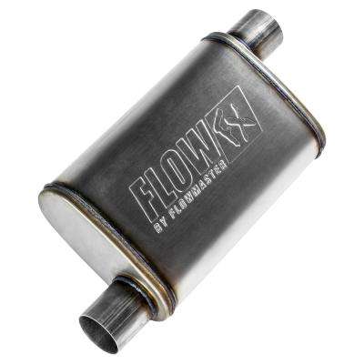 Flow Fx Muffler Flow Fx Muffler 2.50 Offset In/ 2.50 Offset Out Moderate Sound Stainless Steel Flowmaster