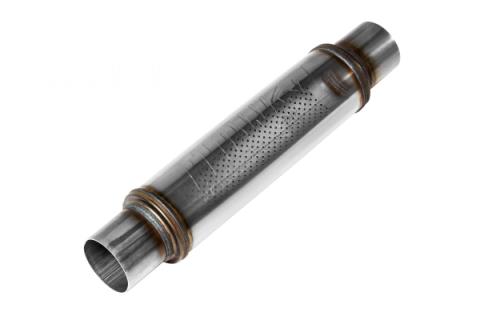 Flow Fx Muffler Flow Fx Muffler 2.25 In/Out Round Body Moderate Sound Stainless Steel Flowmaster