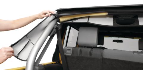 Jeep Sport Bar Covers For Jeep 2007-2018 Wrangler JK 4 Door Black Diamond Bestop