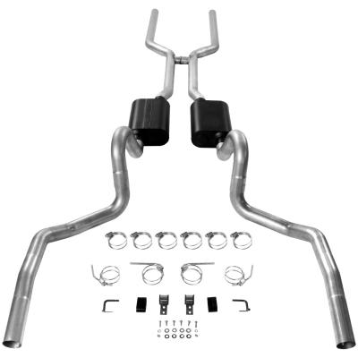 American Thunder Crossmember-Back Exhaust System Fits 1968-1972 GM A-Body With A V8 Engine 3.0 Inch Stainless Steel Aggressive Sound Flowmaster