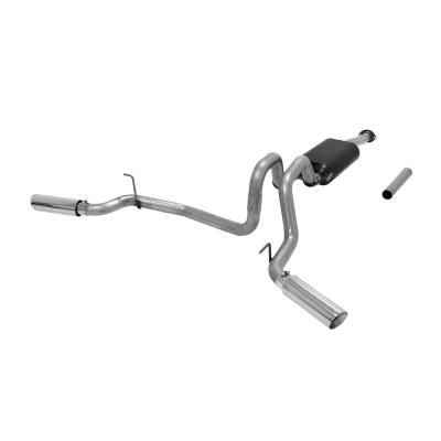 American Thunder Cat-Back Exhaust System Fits 2016-2023 Toyota Tacoma With 3.5L Engine, American Thunder, Dual Exit, Stainless Steel Exhaust System, 2/4 Wheel Drive, All Wheelbases Aggressive To Moderate Sound Flowmaster