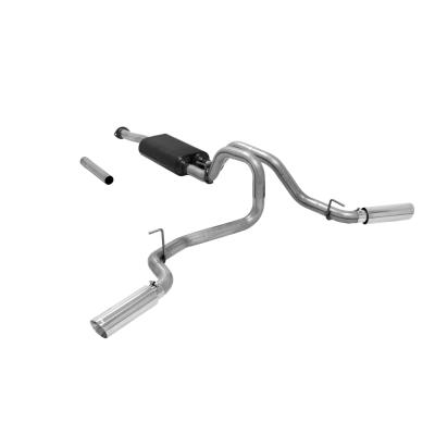 American Thunder Cat-Back Exhaust System Fits 2016-2023 Toyota Tacoma With 3.5L Engine, American Thunder, Dual Exit, Stainless Steel Exhaust System, 2/4 Wheel Drive, All Wheelbases Aggressive To Moderate Sound Flowmaster