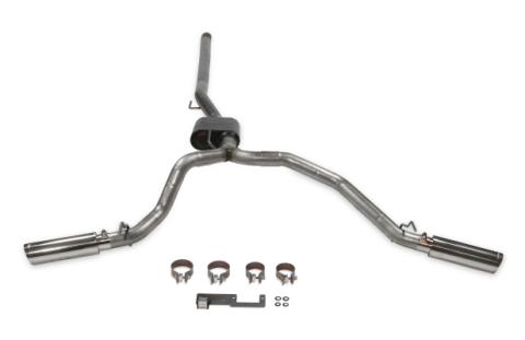 American Thunder Cat-Back Exhaust System Fits 2020-2025 Jeep Gladiator Trucks With 3.6L Engine, 409 Stainless Steel, Dual Exit With Polished Tips Aggressive Sound Flowmaster