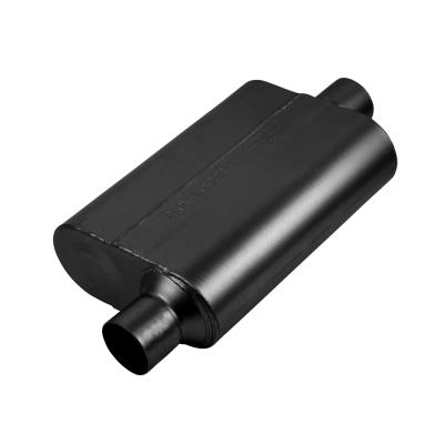 Super 44 Series Chambered Muffler Super 44 Series Stainless Steel 2.50 Offset In 2.50 Center Out Aggressive Sound Flowmaster