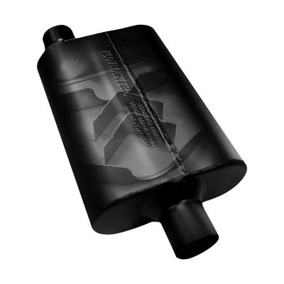 Super 44 Series Chambered Muffler Super 44 Series Stainless Steel 2.50 Offset In 2.50 Center Out Aggressive Sound Flowmaster