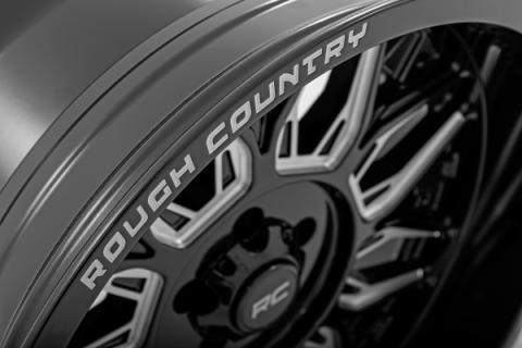 86 Series Wheel One-Piece Gloss Black 20x10 6x135 -19mm Rough Country