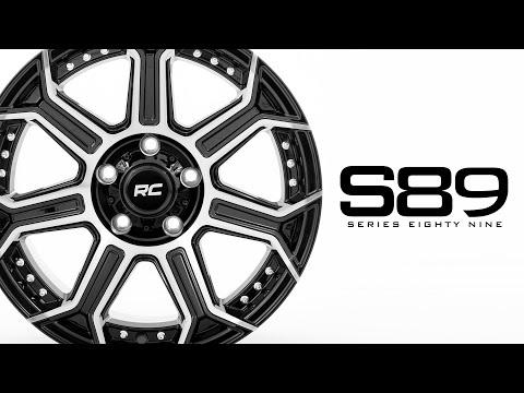 89 Series Wheel One-Piece Black Machined Gun Metal 22x10 8x180 -19mm Rough Country
