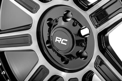 89 Series Wheel One-Piece Black Machined Gun Metal 22x10 8x170 -19mm Rough Country