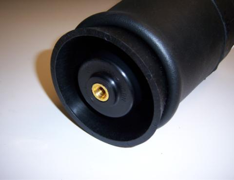 Firestone 9002 Tapered Rolling Sleeve Air Spring 5 Inch Diameter W/ 1/4 Inch NPT Port Length Is 4.5 Inch Minimum 8 -8.5 Inch Ride Height And 11 Inch Maximum Load Capacity Is 1500 LbsAt 100 Psi Ridetech