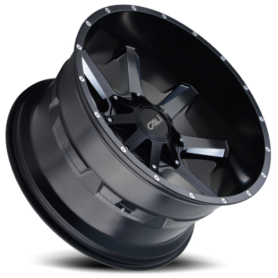 Cast Aluminum Wheels Busted 9100 SB 20x9 Milled Spokes Satin Black 5 On 127/5 On139.7 Bolt Pattern 18 Offset Cali Offroad Wheels
