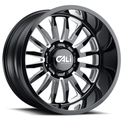 Cast Aluminum Wheels Summit 9110 GB-M 22x10 Milled Spokes Gloss Black 6 On 135 Bolt Pattern 0 Offset Cali Offroad Wheels
