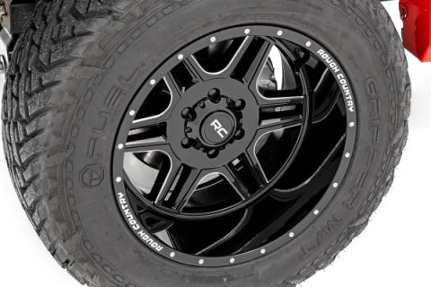 92 Series Wheel Machined One-Piece Gloss Black 20x12 6x135 -44mm Rough Country