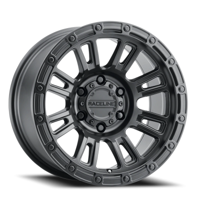 Aluminum Wheels 17x8.5 Compass 956B Satin Black 0 Offset 5 on 127 Bolt Pattern 78.1 Bore Raceline