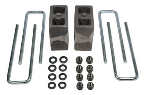 5.5 Inch Rear Block &amp; U-Bolt Kit 94-02 Dodge Ram 2500/3500 4WD with factory Contact Overloads 0.75 Inch Lift Non-Tapered Tuff Country