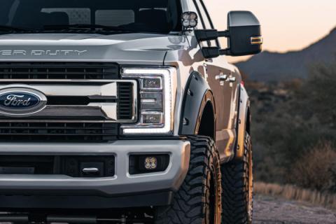 Defender Pocket Fender Flares Agate Black Ford Super Duty (17-22) Rough Country