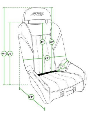GT/S.E. Suspension Seat Black and Blue PRP Seats