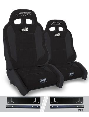 Enduro Elite Suspension Seat Crawl Edition Kit for 03-06 Jeep Wrangler TJ Pair Black PRP Seats