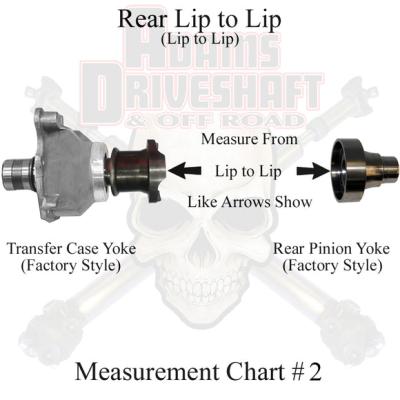 JK Rear 1350 CV Greaseable Driveshaft 4 Door Adams Driveshaft