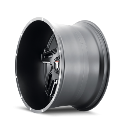 Spurs AT186 Satin Black Milled 22X12 5-127 -44MM 78.1MM Off Road Wheels American Truxx