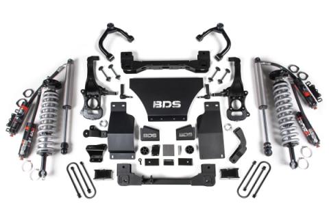 25-Up Chevy TB/GMC AT4 1500 4WD 2.5 Inch Suspension Lift Kit V8 Gas 1 Inch Rear Block -Fox 2.5 PES C/O Front Fox 2.5 PES Rear BDS Suspension