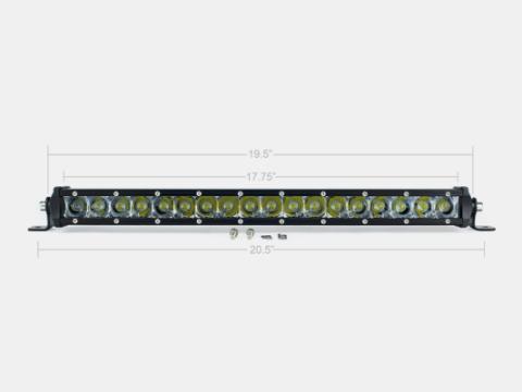 20 Inch Slim Single Row Straight LED Light Bar 9000 Lumens Cali Raised LED