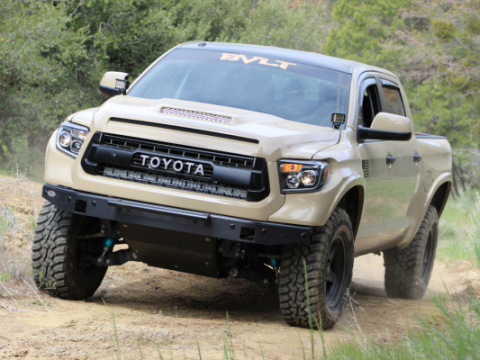 14-21 Tundra 42 Inch Hidden Grille Curved LED Light Bar Brackets Kit Two Combo Beam No Switch Spot Beam No Switch Cali Raised LED