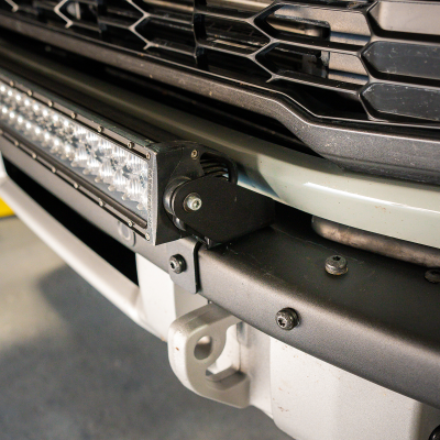 Bumper Light Bar Mounting Kit Fits 21-Present Ford Bronco Raptor - 5D Optic Osram 32 Inch Dual Row Bar (Combo Beam) Cali Raised LED