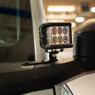 Ditch Light Mount Kit Fits 21-Present Ford Bronco Raptor - (2) 3.5 Inch Round Cannon Pods Cali Raised LED