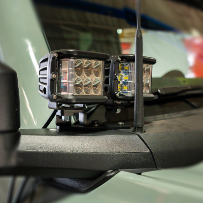 Ditch Light Mount Kit Fits 21-Present Ford Bronco Raptor - (2) 3.5 Inch Round Cannon Pods Cali Raised LED