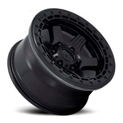 Aluminum Wheels 17X8.5 Block Beadlock D122 5 On 150 Matte Black Matte Black Ring 110.2 Bore 20 Offset 6 Spoke Fuel Off Road Wheels
