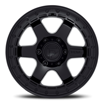 Aluminum Wheels 17X8.5 Block Beadlock D122 5 On 150 Matte Black Matte Black Ring 110.2 Bore 20 Offset 6 Spoke Fuel Off Road Wheels