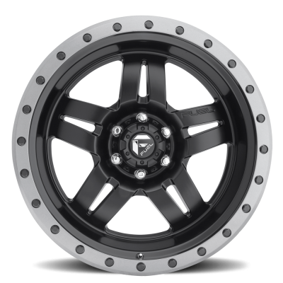 Aluminum Wheels 17X8.5 Anza D557 5 On 127 Matte Black 78.1 Bore 6 Offset 5 Spoke Fuel Off Road Wheels