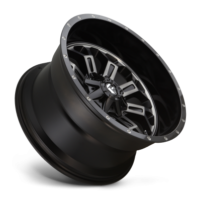 Aluminum Wheels 18X9 Crush D561 5 On 114.3/5 On 127 Gloss Black Double Dark Tint Machined Face 78.1 Bore 1 Offset 8 Spoke Fuel Off Road Wheels