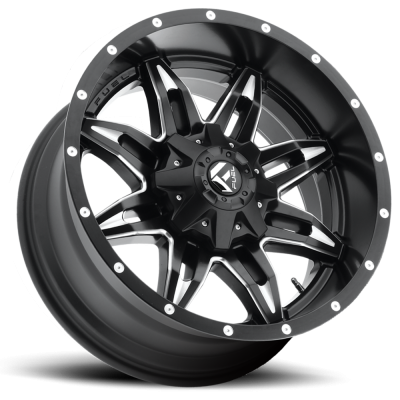 Aluminum Wheels 20X9 Lethal D567 5 On 114.3/5 On 127 Matte Black/Milled 78.1 Bore 1 Offset Fuel Off Road Wheels
