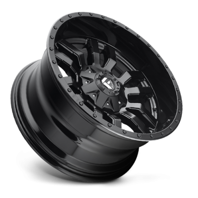 Aluminum Wheels 17X9 Sledge D596 5 On 114.3/5 On 127 Matte Black/Gloss Black Lip 78.1 Bore 1 Offset Fuel Off Road Wheels