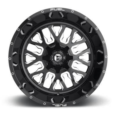 Aluminum Wheels 18X9 Stroke D611 5 On 114.3/5 On 127 Gloss Black/Milled 78.1 Bore -12 Offset Fuel Off Road Wheels