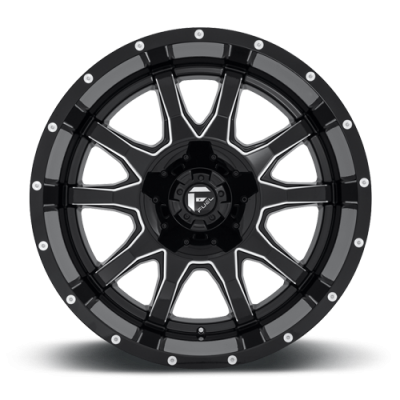 Aluminum Wheels 20X9 Vandal D627 5 On 114.3/5 On 127 Gloss Black/Milled 78.1 Bore 1 Offset 1.88 Lip Fuel Off Road Wheels