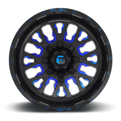 Aluminum Wheels 20X10 Stroke D645 5 On 114.3/5 On 127 Gloss Blue/Milled 78.1 Bore -18 Offset Fuel Off Road Wheels