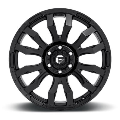 Aluminum Wheels 18X9 Blitz D675 5 On 127 Gloss Black 71.5 Bore 1 Offset Multi Spoke Fuel Off Road Wheels