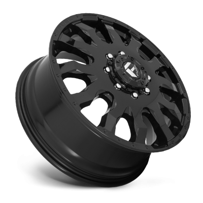 Dually Wheels 20X8.25 Blitz Dually D675 8 On 165.1 Gloss Black 121.5 Bore 105 Offset Multi Spoke Front Dually Fuel Off Road Wheels